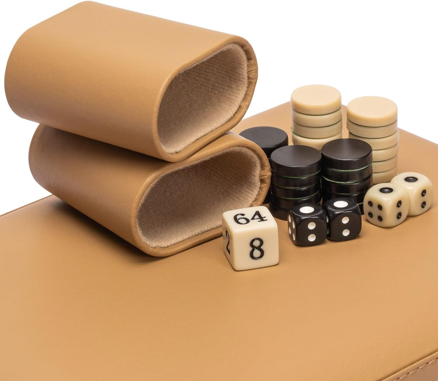 Travel Magnetic Backgammon Mini Set Leatherette Case Portable 2 Player
