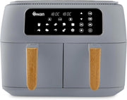 Dual Zone Air Fryer 8L | 13 Presets Fast Healthy Cooking Cyclone Tech Grey
