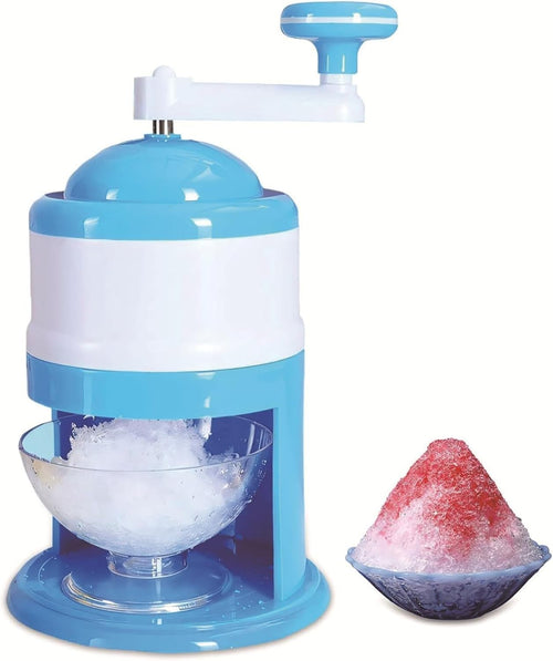 Manual Ice Shaver Crusher Portable Hand Crank Snow Cone Slush Maker
