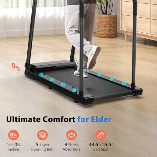 CIIHI Senior Treadmill 0.5-7 mph 350 lbs Home Walking Machine Desk