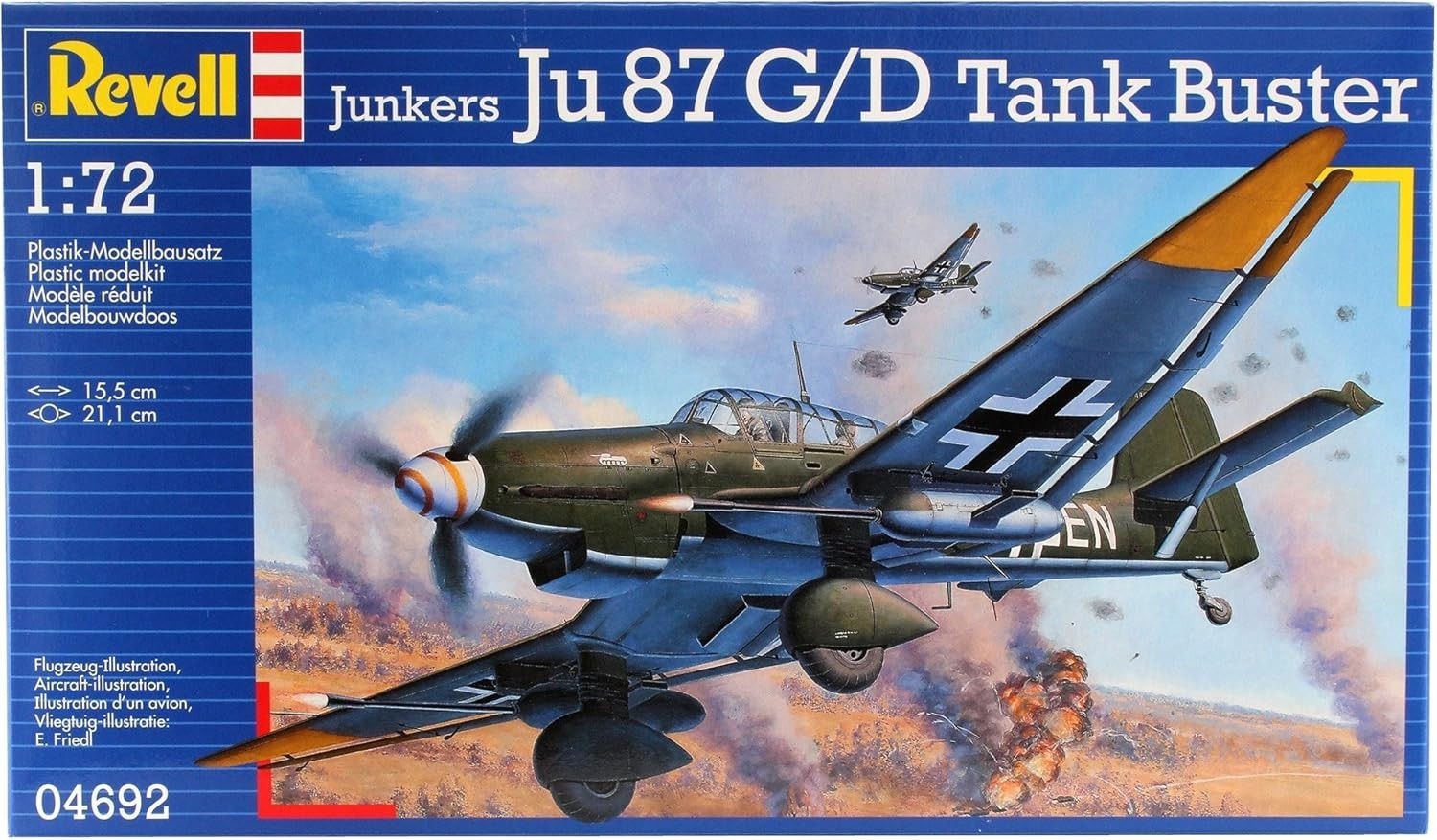 1:72 Junkers Ju 87 G/D Tank Buster Plastic Model Kit Unpainted Unbuilt