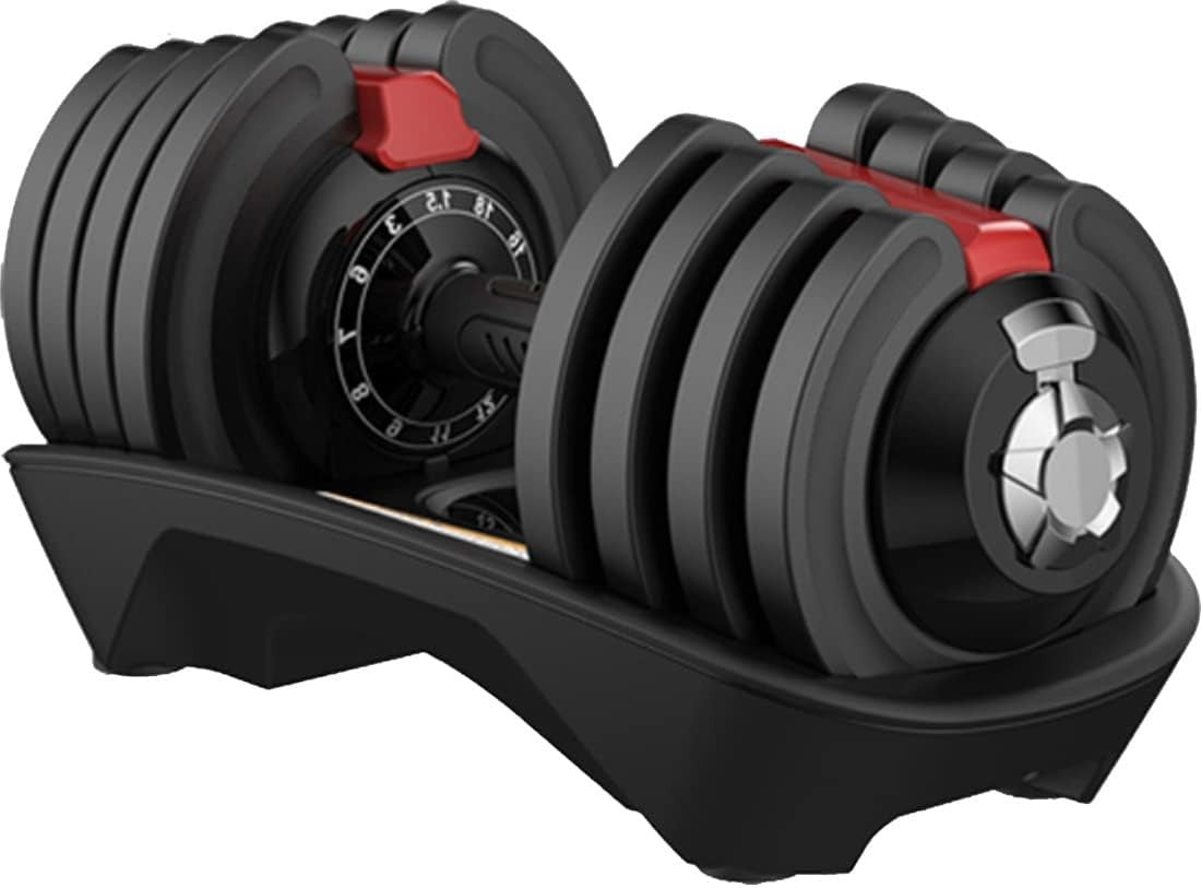 18KG Adjustable Dumbbell Pair Smart Dial Weights Space Saving Home Gym