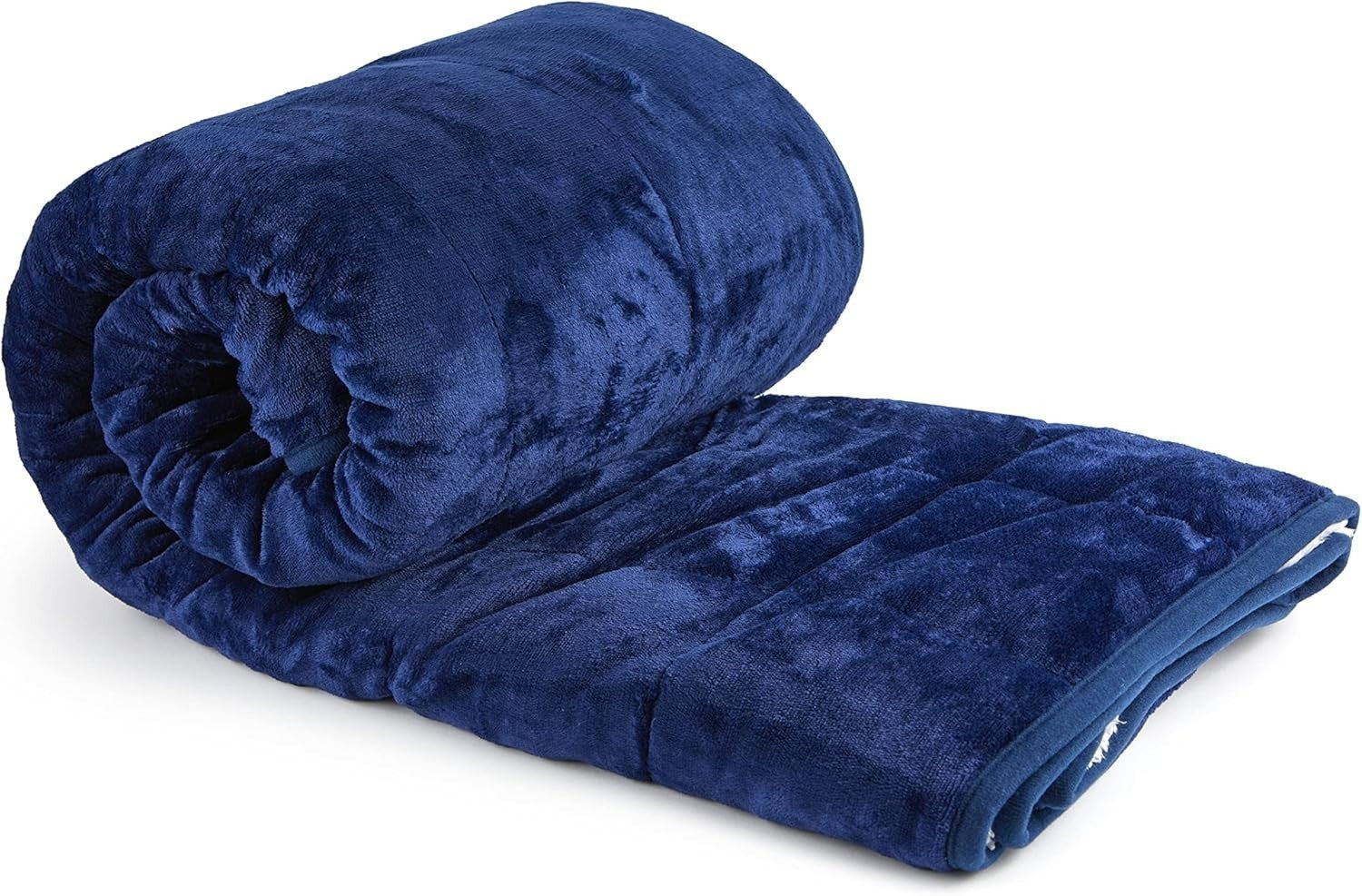 6.9kg Weighted Sherpa Blanket Navy Blue 60x80" (150x203cm) Cozy