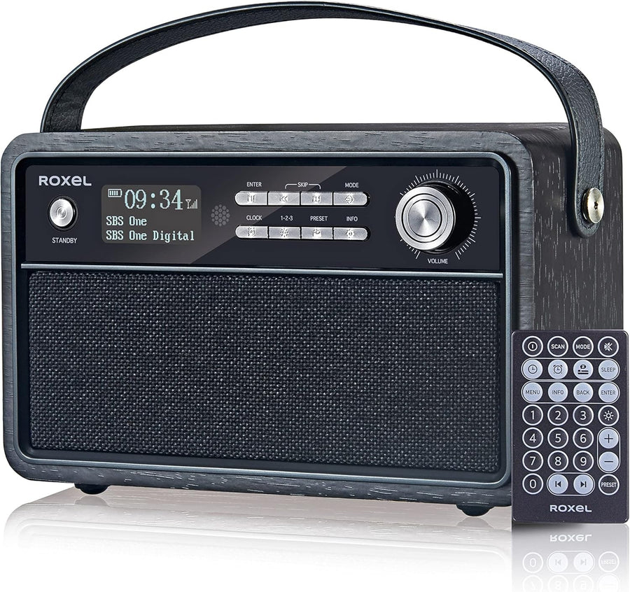 Retro DAB+/FM Bluetooth Wireless Alarm Clock Radio USB TF AUX