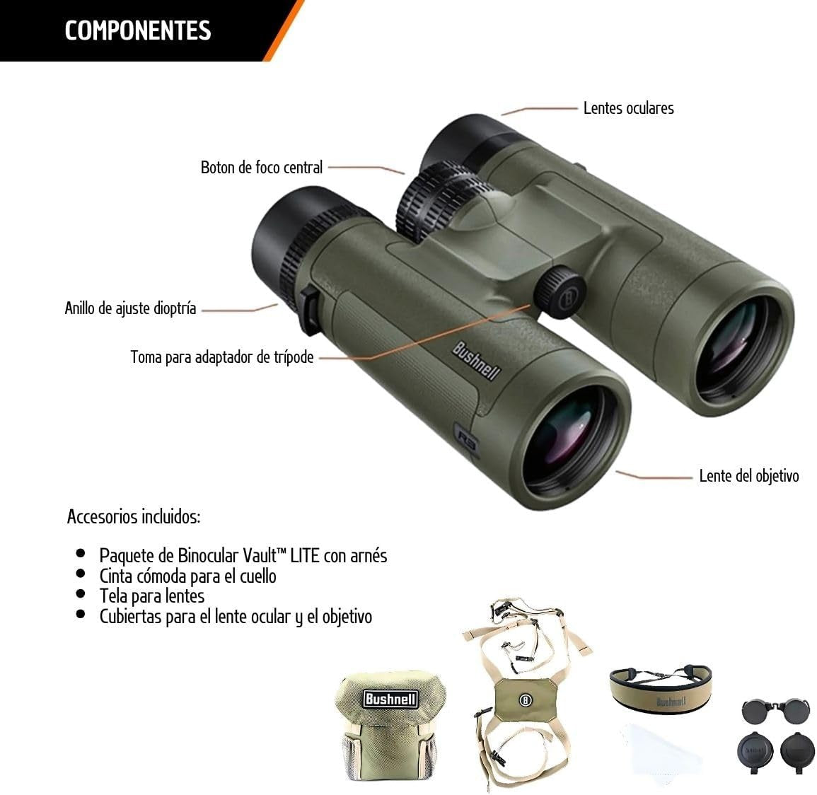 10x42 HD Waterproof Binoculars with EXO Barrier & Bino Harness for Wildlife