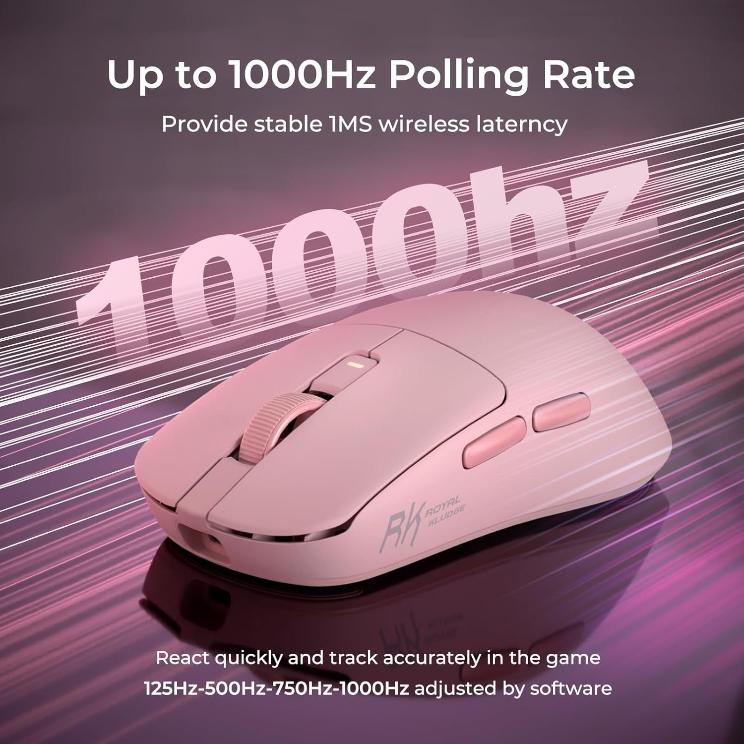 Ultra Lightweight 43g Wireless Gaming Mouse 24000 DPI Tri-Mode RGB