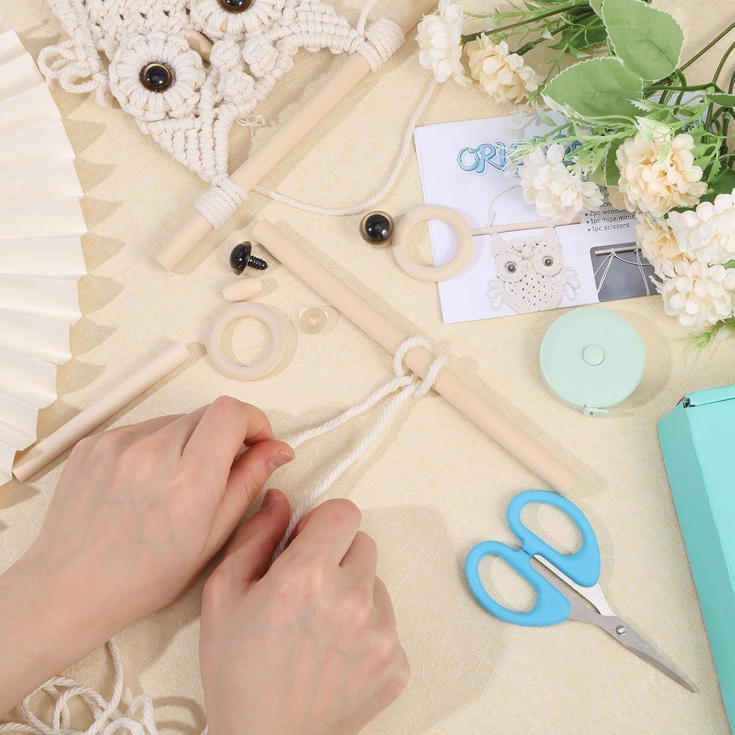 DIY Owl Macrame Wall Hanging Kit Handmade Boho Home Decor