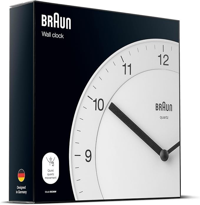Minimalist Wall Clock 20cm Silent Quartz Modern White Home Office Decor