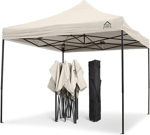 3x3M Cream Pop Up Gazebo Heavy Duty Waterproof Outdoor Tent With Accessories