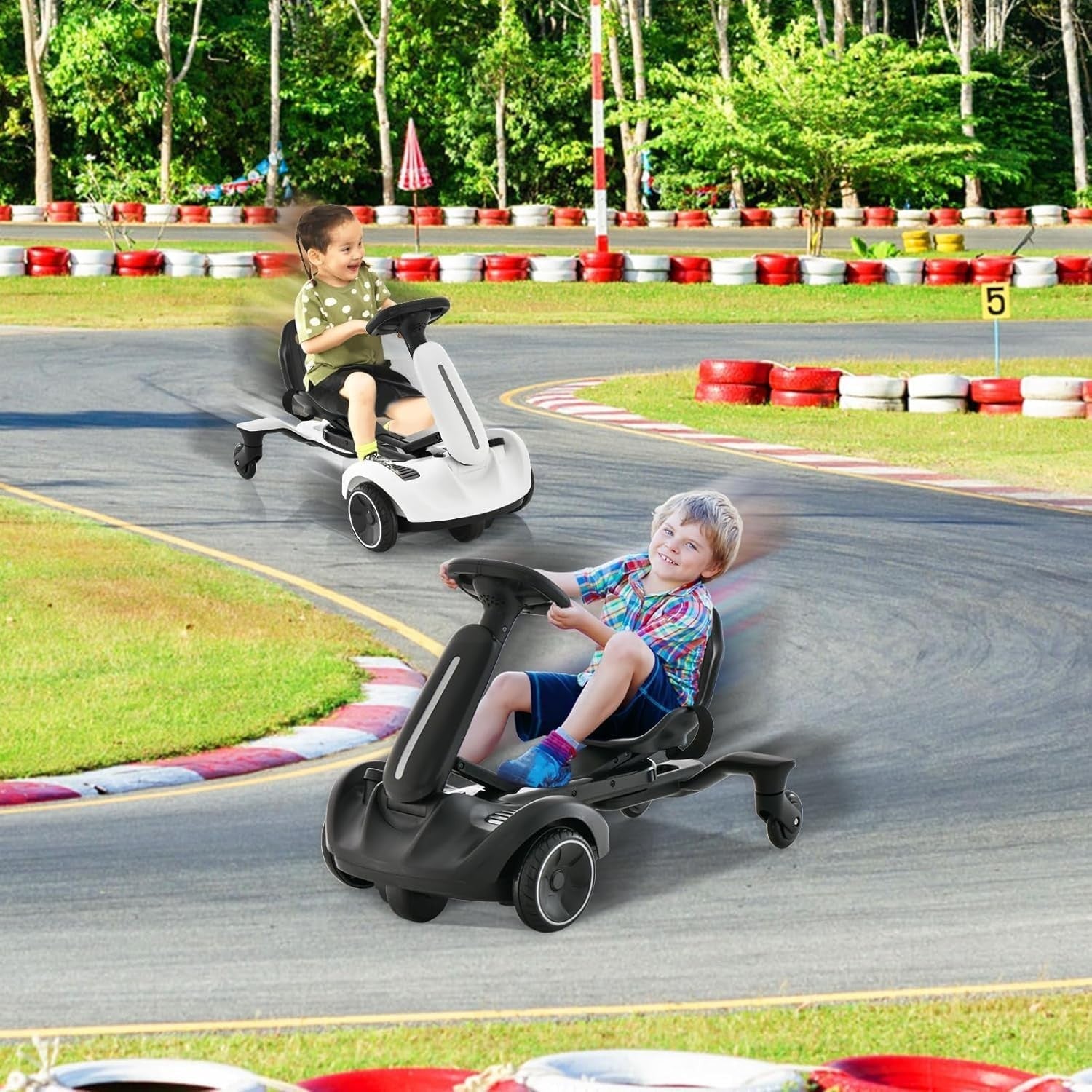 Kids Electric Drift Go Kart 6V Ride On Car 360 Spin Racing Kart 3-8Y