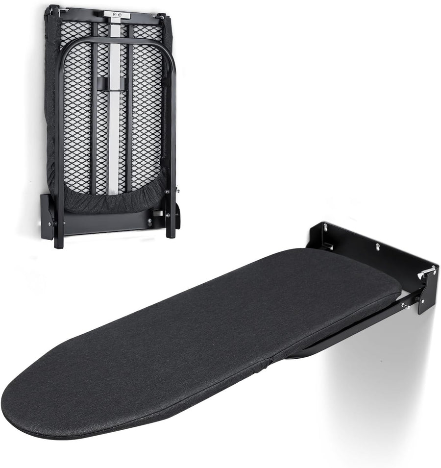 Wall Mounted Folding Ironing Board Compact Heat Resistant Space Saver