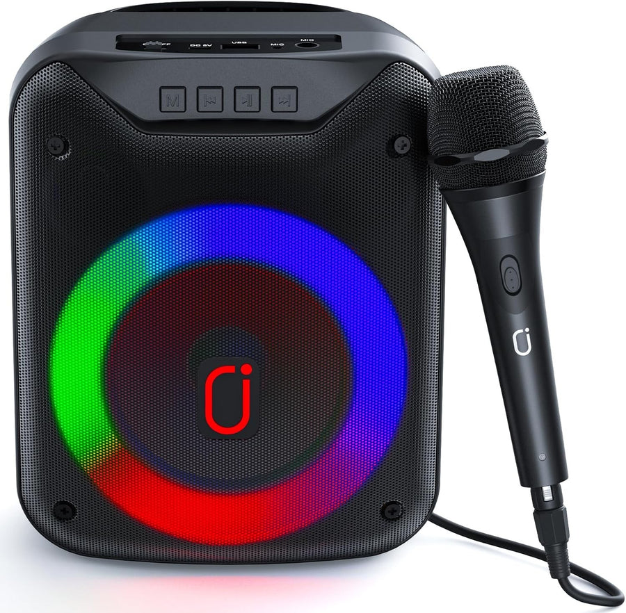 Bluetooth Karaoke Machine with Mic LED Party Speaker PA