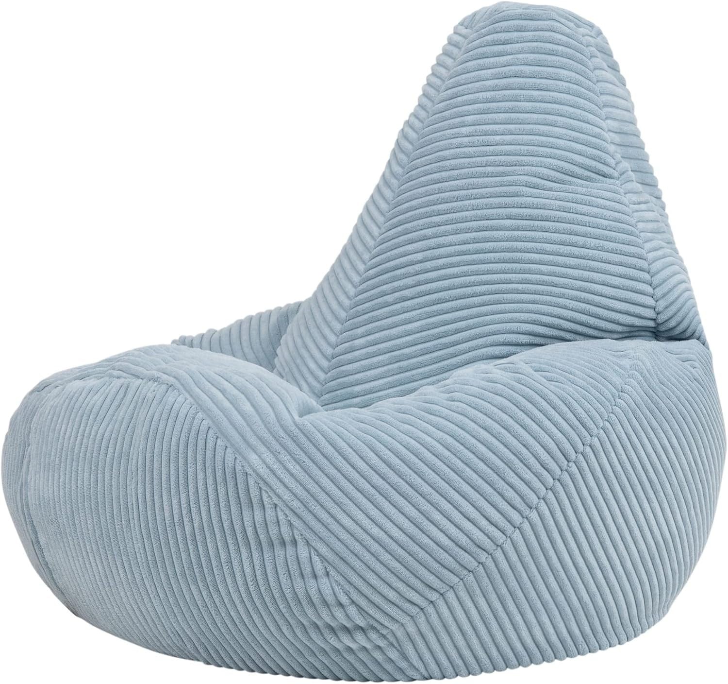 Blue Kids Bean Bag Chairs 2 Pack Soft Corduroy Lounge Chairs for Reading Gaming