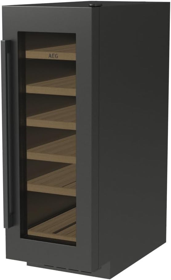 20 Bottle Built-In Wine Cooler Integrated Glass Door LED Single Zone 82cm