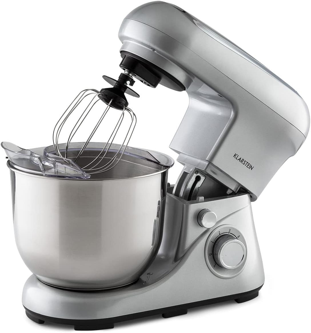 5L Silver Stand Mixer 1200W 6-Speed Planetary Dough & Cake Mixer