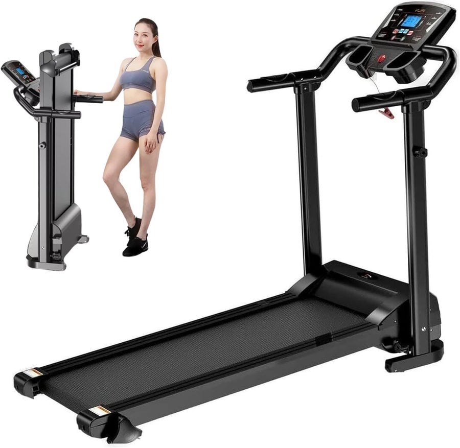 Folding Electric Treadmill 10 km/h Compact Portable Home Office Gym