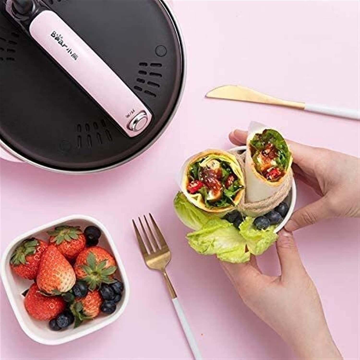 Portable 25cm Electric Crepe Maker, 1000W, Mini Non-Stick Pancake Griddle