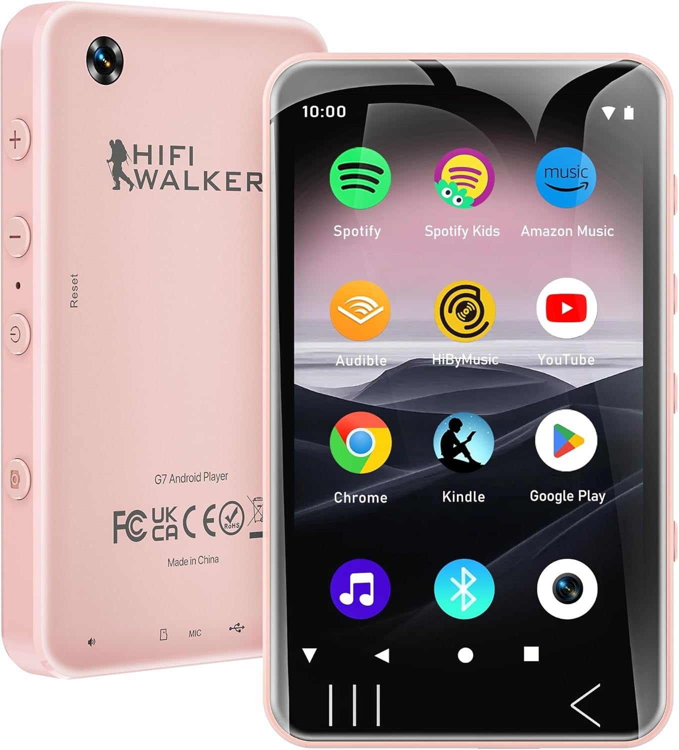 144GB Android MP3 Player 4" Touchscreen Bluetooth WiFi Pink