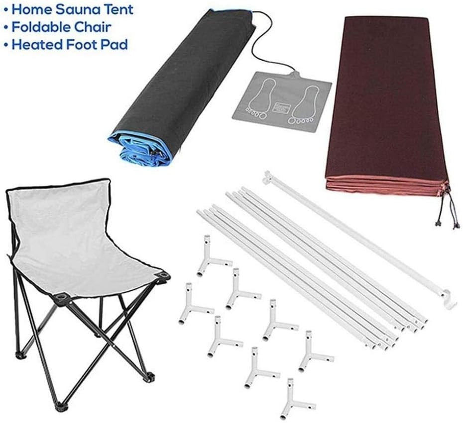 Portable Far Infrared Sauna Tent Home Spa 3-Plate Steam Box Chair Foot Heater