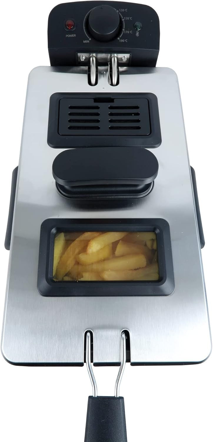 3L Deep Fat Fryer 1800W Stainless Steel Chip Fryer Viewing Window