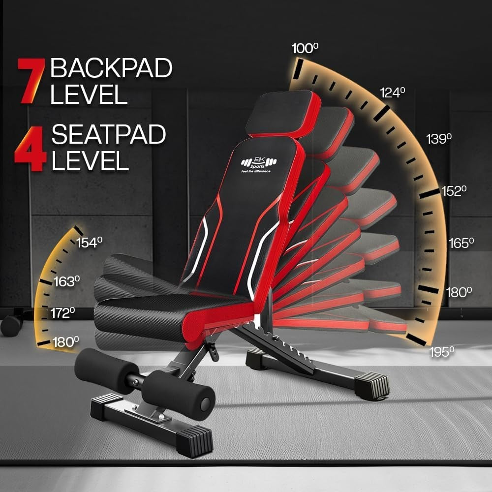 Adjustable Folding Weight Bench 300kg Incline Decline Home Gym