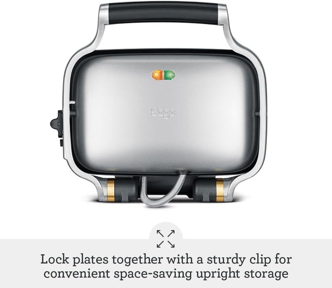 Single Sandwich Press Toaster 1500W Adjustable Height Non-Stick