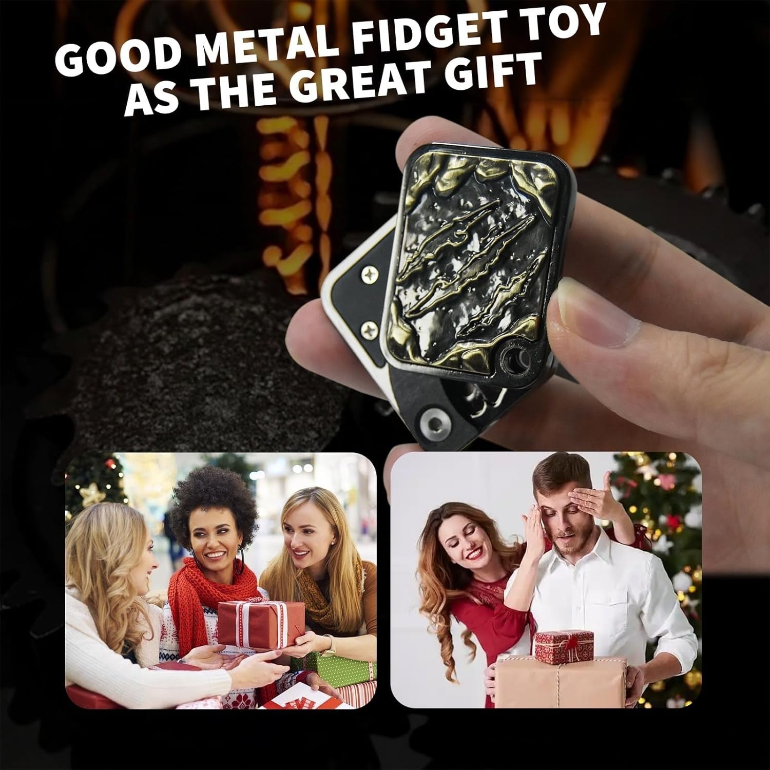 Dragon Metal Fidget Slider Ratchet Click EDC Stress Relief ADHD