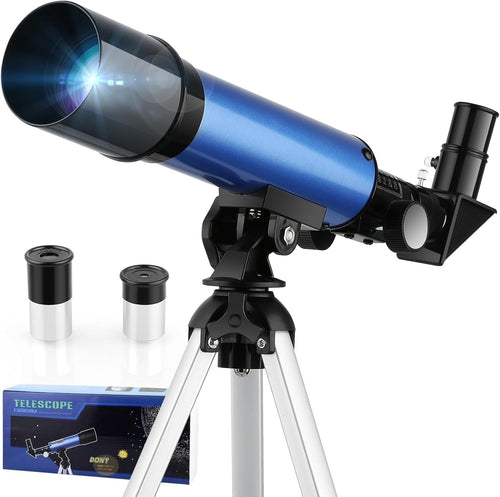 Cowiewie Kids Telescope, 50mm 360mm Refractor with Tripod & Eyepieces