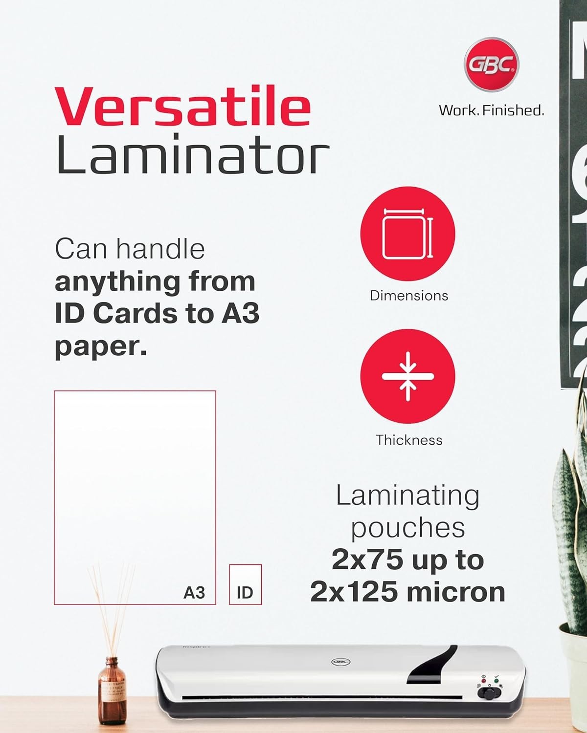 A3 Laminator Machine Hot Cold Desktop Fast Warm Up Compact Design