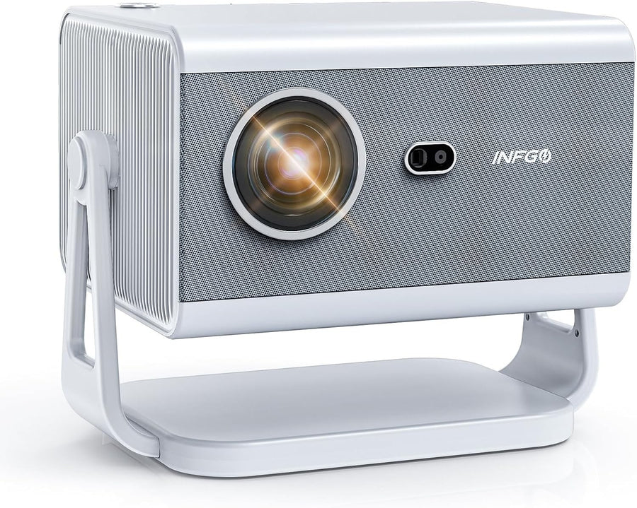 Smart 1080P Projector 800 ANSI 4K WiFi 6 Bluetooth Auto Focus 360° Stand