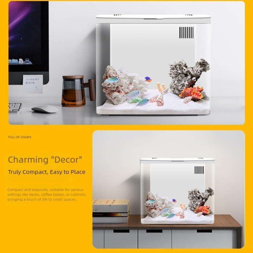 Acrylic Desktop Fish Tank LED Lighting Three-Layer Filter for Small Fish