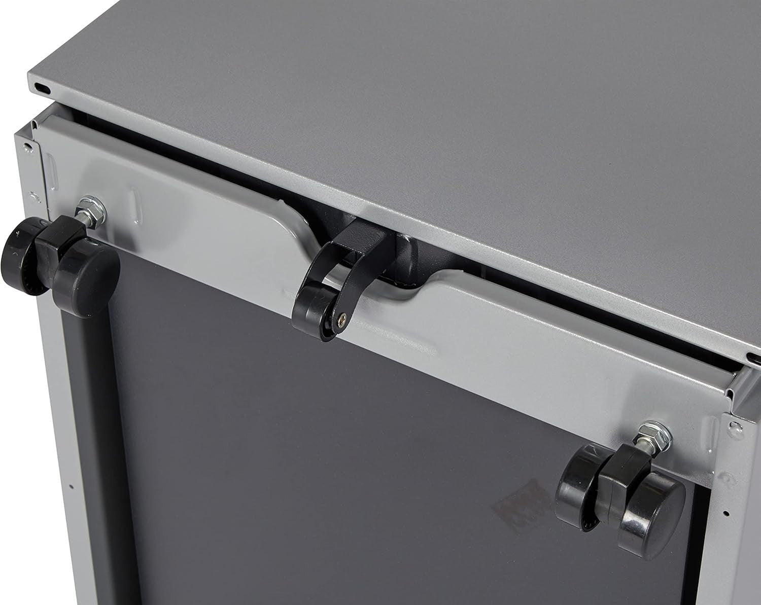 Grey Metal Under Desk Filing Cabinet 3 Drawer Lockable 60cm