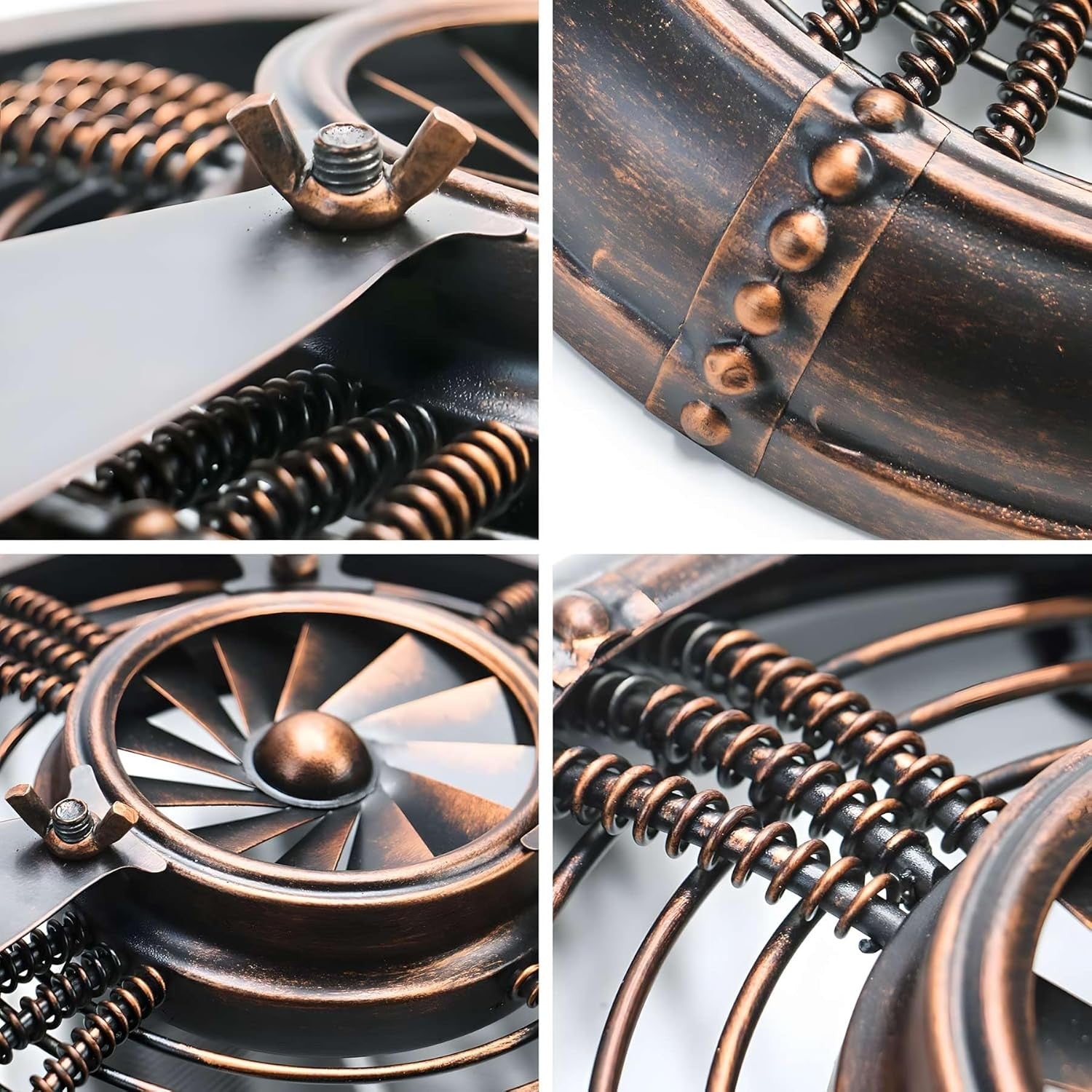 3D Metal Propeller Wall Art Black Retro Decor