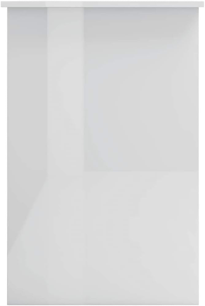 Modern White Office Desk 100x50cm Computer Workstation with Storage Drawer