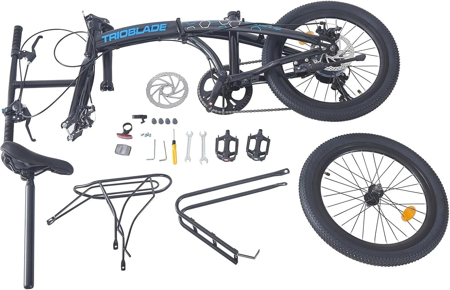 20" Folding Bike Lightweight Aluminium Frame 7-Speed Shimano Disc Brakes