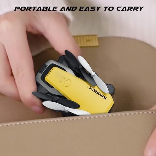 720P HD Foldable FPV Mini Drone Altitude Hold 3D Flip 2 Batteries Yellow