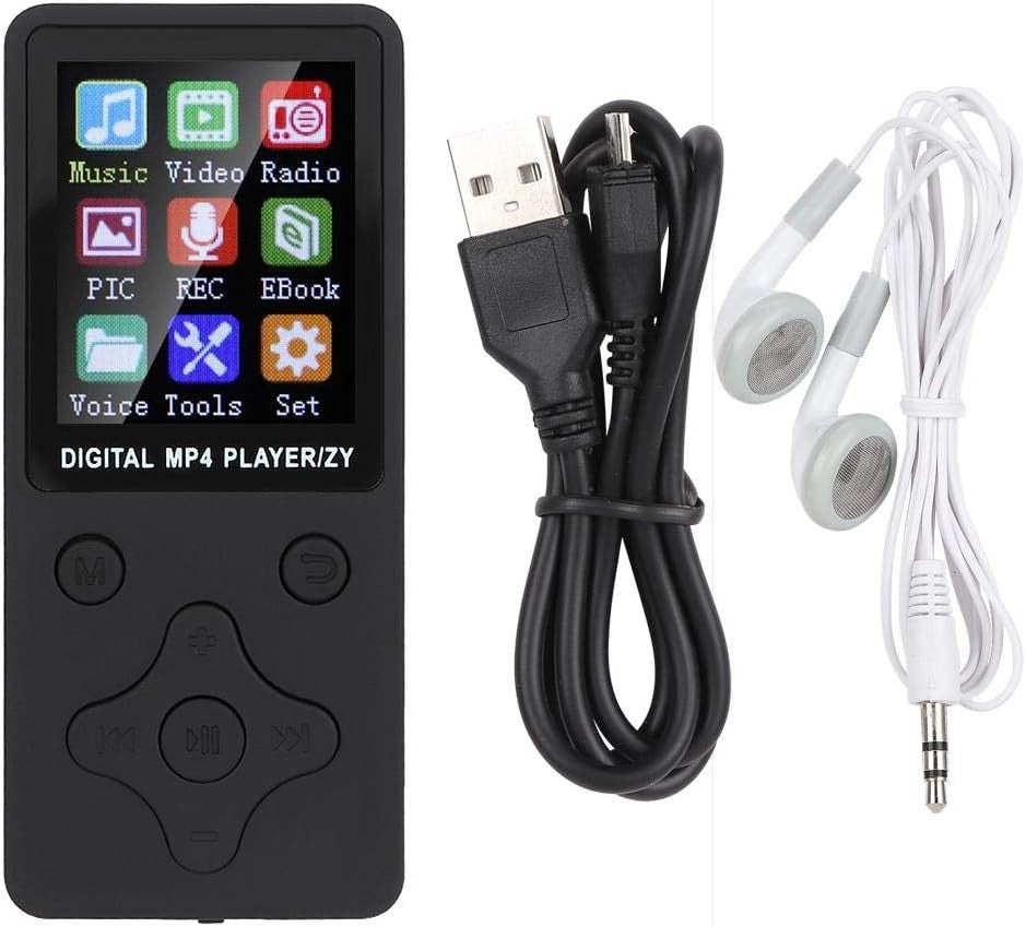 Bluetooth MP3 MP4 Player 1.8" Screen FM Radio Voice Recorder Black