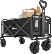 Folding Festival Trolley 90L Camping Garden Shopping Cart on Wheels