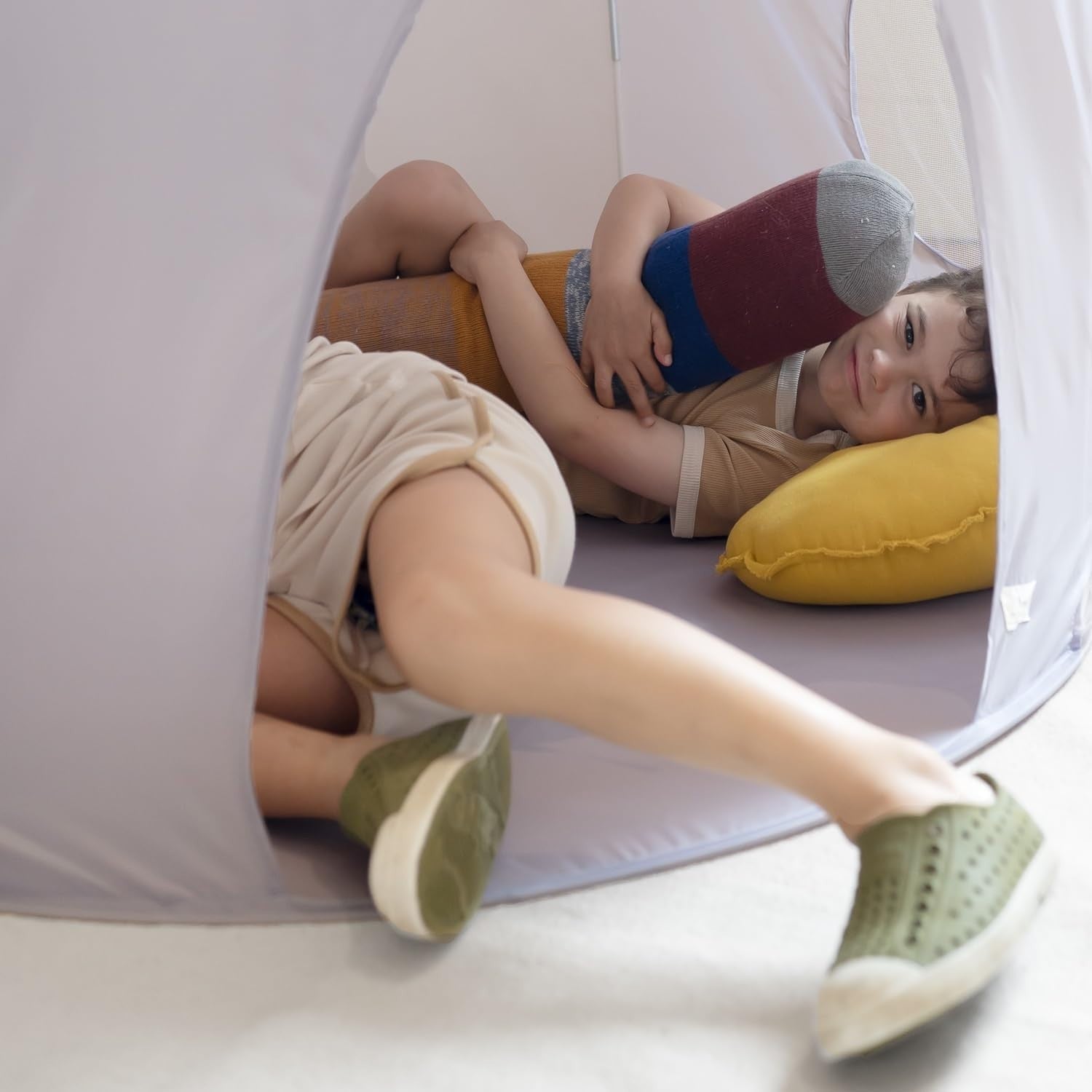 Purple Kids Indoor Play Tent Pop Up Castle Fort Recycled Fabric