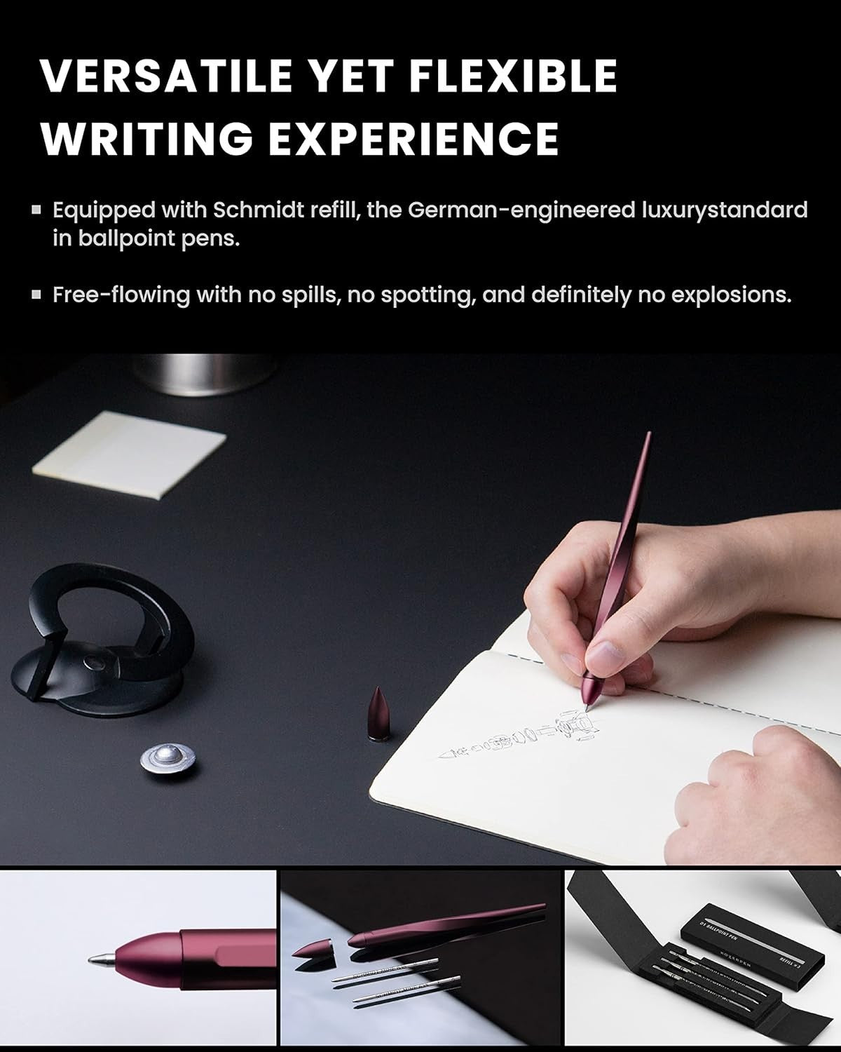 Hoverpen Interstellar Edition Ballpoint Pen Mars Magma Red Refillable Model