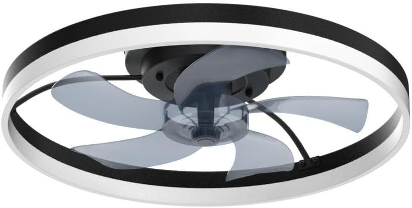STERREN 20" Bladeless Ceiling Fan with Light, Remote & APP, Flush Mount