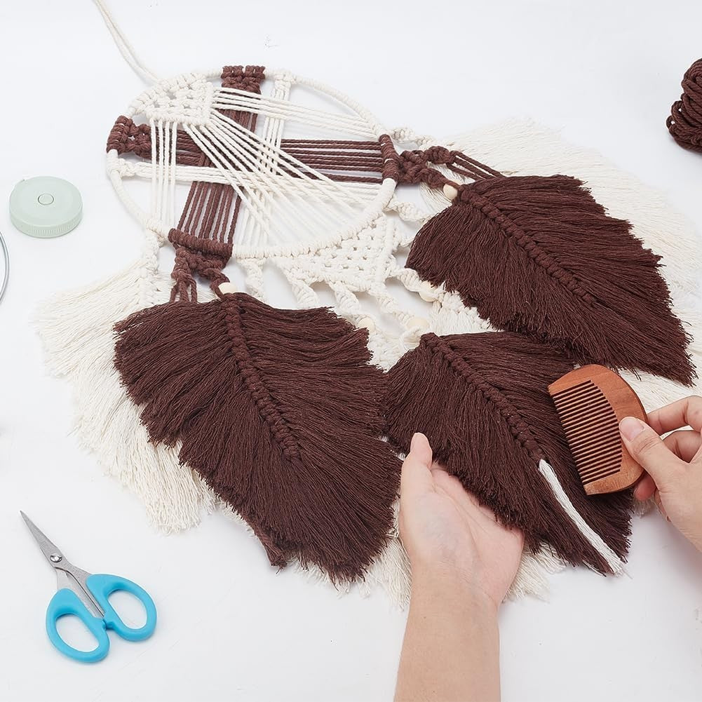 DIY Macrame Dreamcatcher Kit Boho Wall Hanging Craft Set