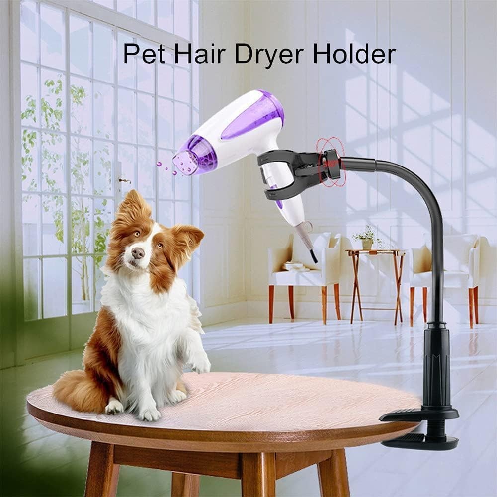 Pet Grooming Hair Dryer Holder Hands Free 360° Adjustable Clamp Stand