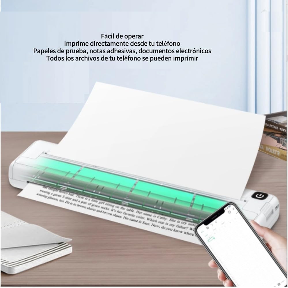 Portable Thermal Printer Wireless A4 Mobile Inkless Printer
