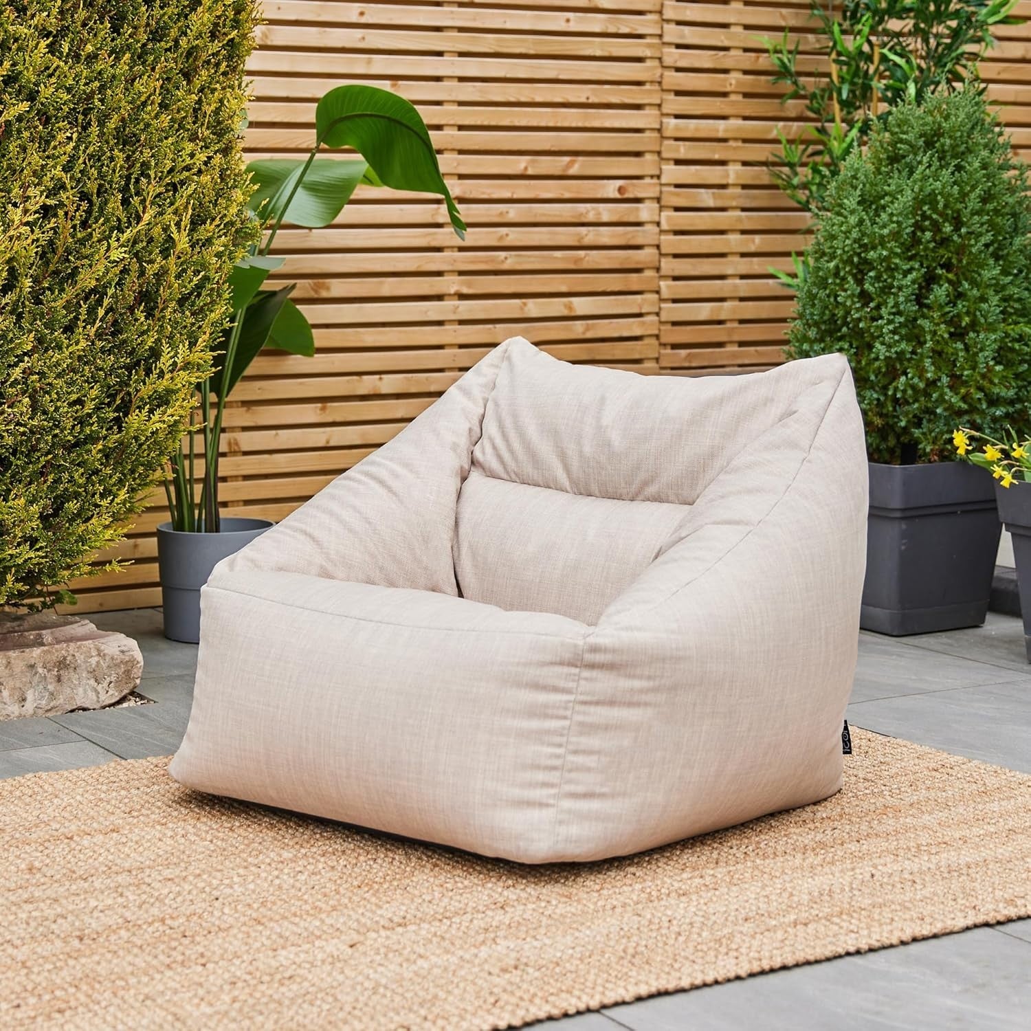 Comfy Water-Resistant Bean Bag Chair Indoor Outdoor Lounge Seat Adult
