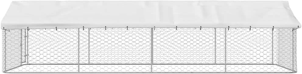 XL Outdoor Dog Kennel 600x300x150cm – Roof, Mesh Sides, Lockable Door, Steel