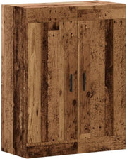 Wall Mounted Storage Cabinet 69.5x34x90cm, 2 Doors, Modern Wood Organizer