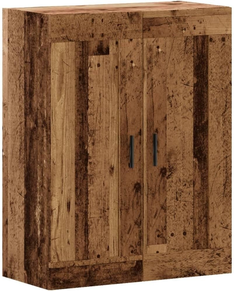 Wall Mounted Storage Cabinet 69.5x34x90cm, 2 Doors, Modern Wood Organizer