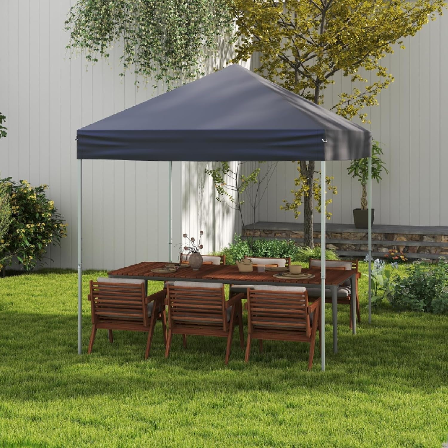 2x2m Pop Up Gazebo Adjustable Waterproof Sun Shelter w/ Carry Bag Grey