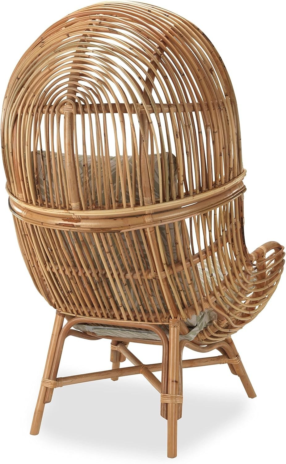 Large Rattan Lounge Chair Hanging Style High Back Indoor Wicker Seat Cushion